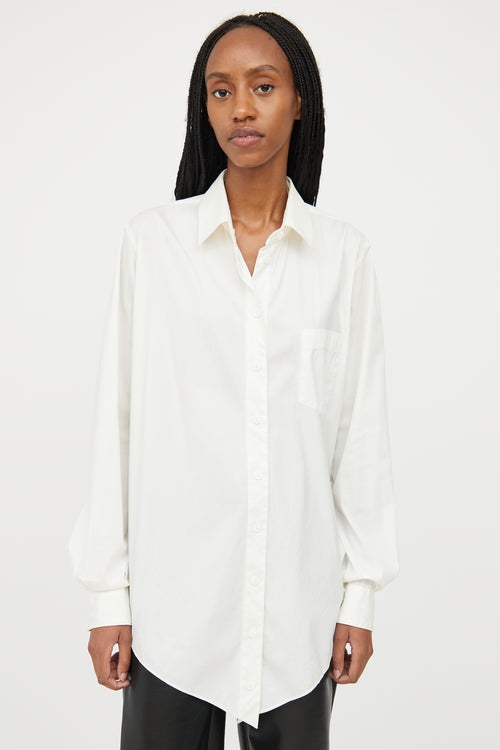 Jean Paul Gaultier Cream High Low Shirt