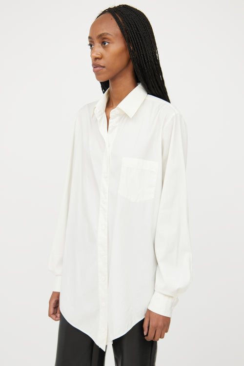 Jean Paul Gaultier Cream High Low Shirt