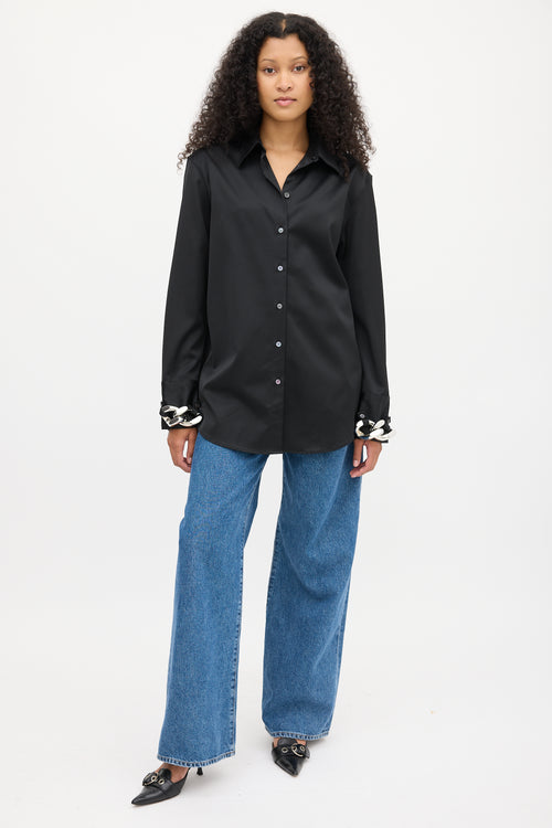 JW Anderson Black Chain Link Cuff Shirt