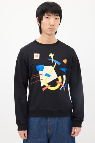 JW Anderson Black 
Multi Geometric Graphic Crewneck Sweatshirt