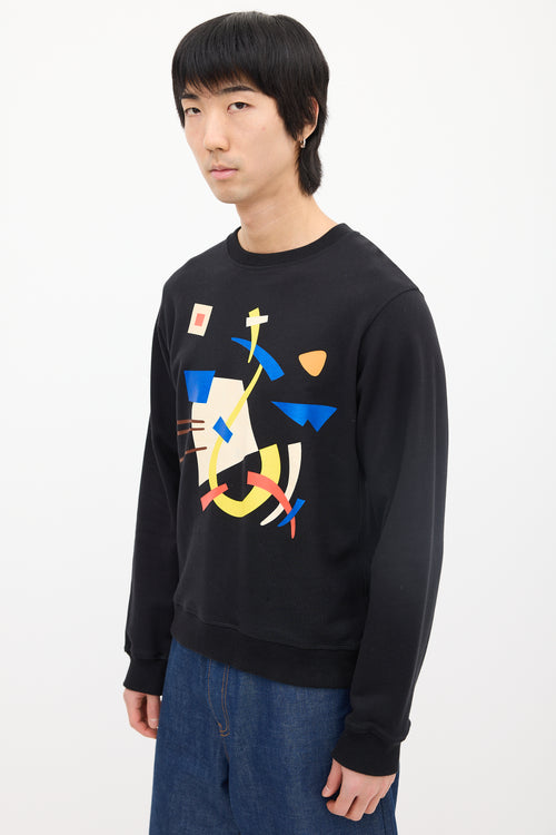 JW Anderson Black 
Multi Geometric Graphic Crewneck Sweatshirt