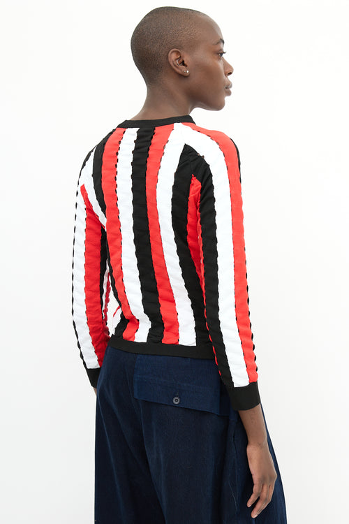 JW Anderson Black 
Multi Striped Top