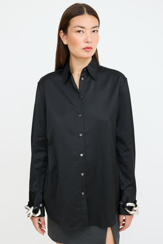 JW Anderson Black 
Silver Chain Shirt