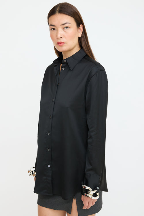 JW Anderson Black 
Silver Chain Shirt