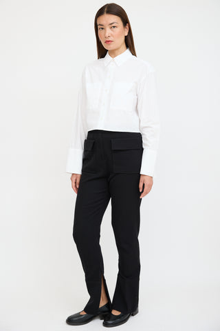 JW Anderson Black Split Cuffed Trouser