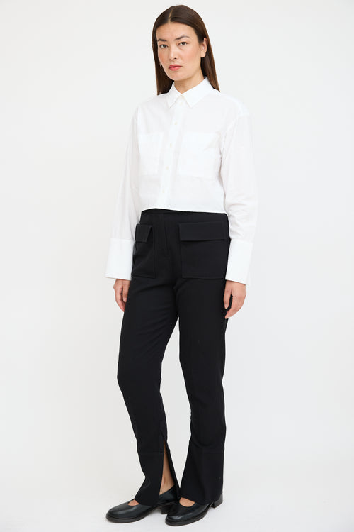 JW Anderson Black Split Cuffed Trouser