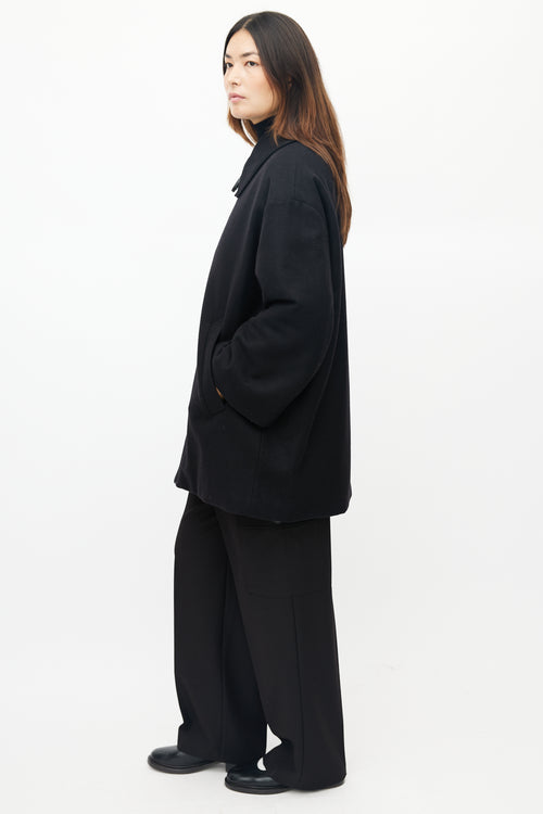 JW Anderson Black Wool Quilted Coat