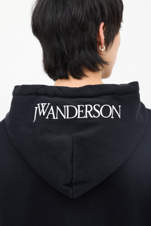 JW Anderson Black 
Yellow Squash Graphic Hoodie