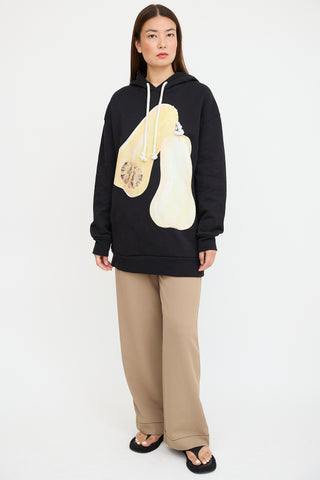 JW Anderson Black 
Yellow Squash Hoodie