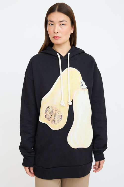 JW Anderson Black 
Yellow Squash Hoodie