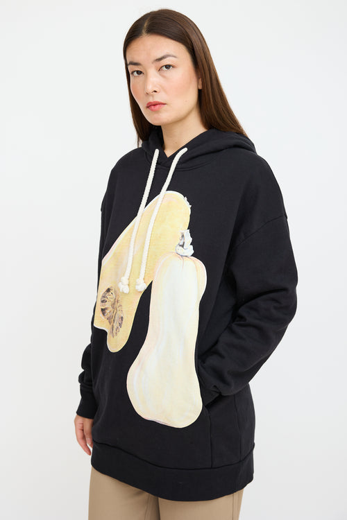 JW Anderson Black 
Yellow Squash Hoodie