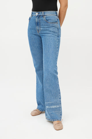 JW Anderson Blue Denim Light Wash Five Pocket Jeans