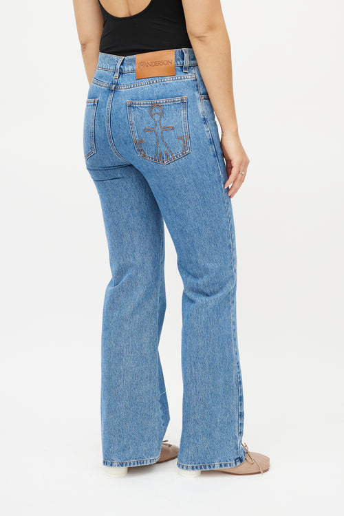 JW Anderson Blue Denim Light Wash Five Pocket Jeans