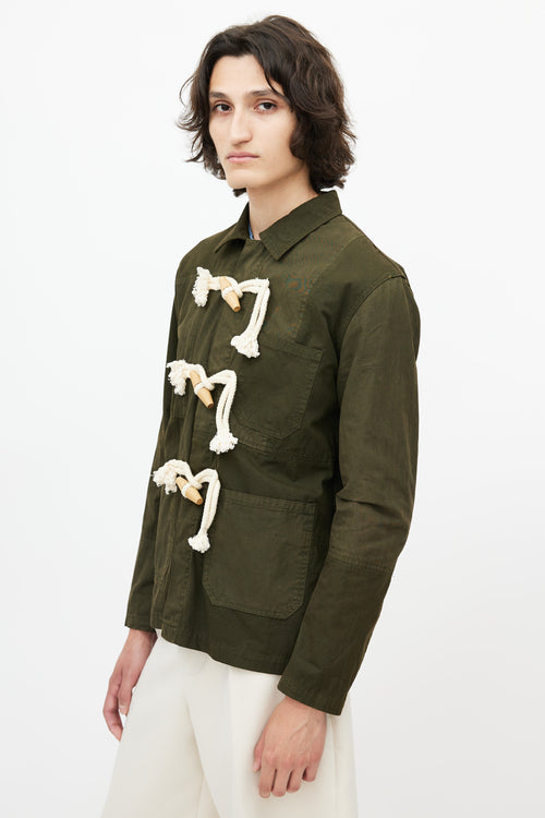 JW Anderson Green Utility Toggle Jacket