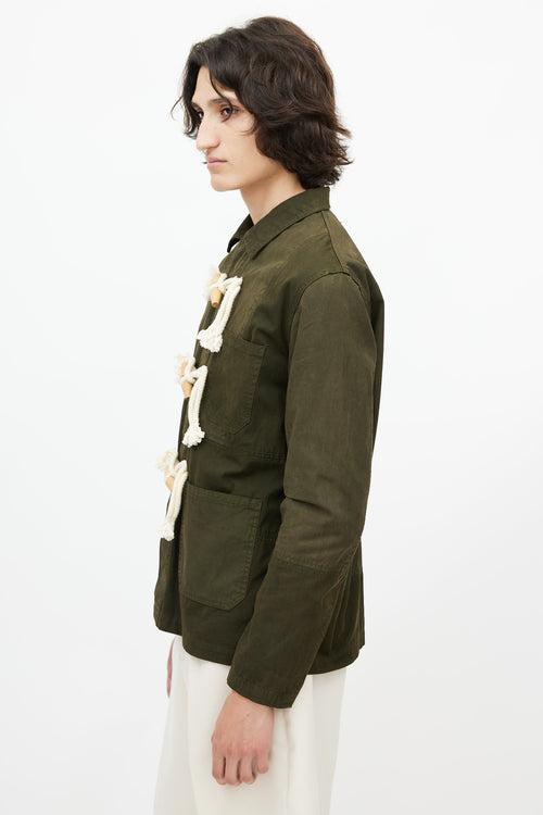 JW Anderson Green Utility Toggle Jacket