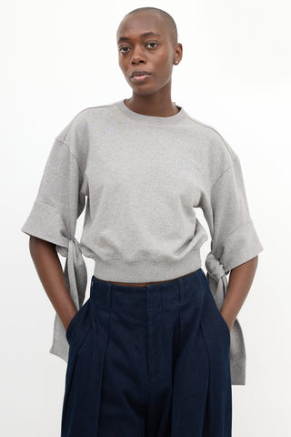 JW Anderson Grey JWA Logo Embroidery Tab Sweatshirt