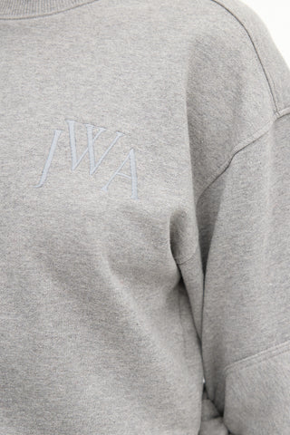 JW Anderson Grey JWA Logo Embroidery Tab Sweatshirt