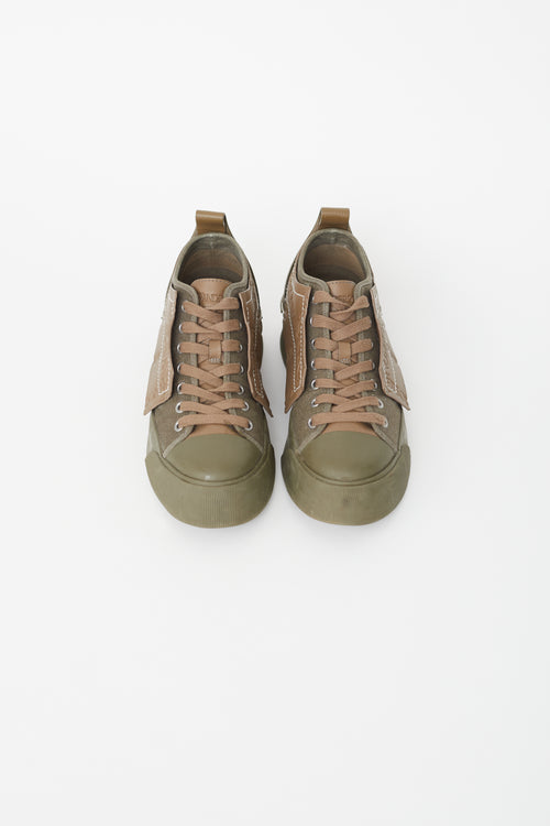 JW Anderson Khaki Green Chunky Low Top Sneaker