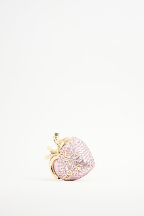 JW Pei Pink 
Gold Crystal Maren Heart Bag