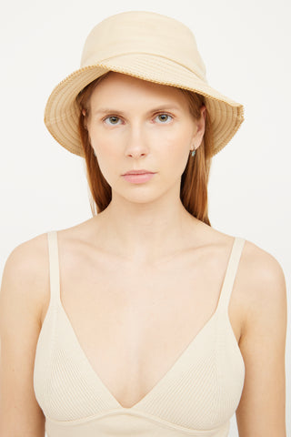 Jacquemus Beige 
Le Bob Mentalo
 Leather Bucket Hat