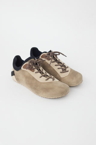 Jacquemus Beige 
Brown Suede Esca Sneaker