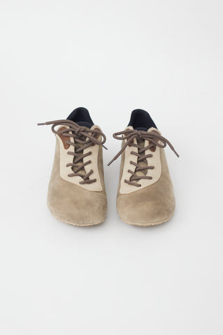 Jacquemus Beige 
Brown Suede Esca Sneaker