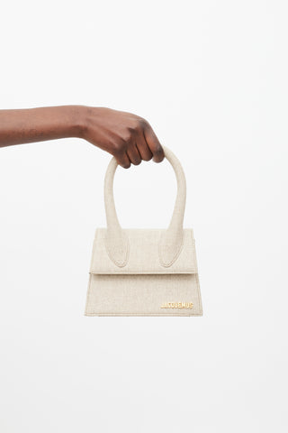 Jacquemus Beige Canvas Medium Le Chiquito Bag