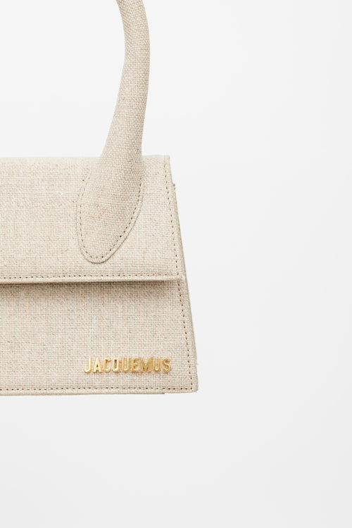 Jacquemus Beige Canvas Medium Le Chiquito Bag