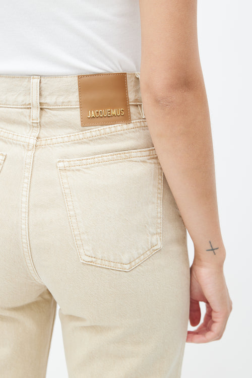 Jacquemus Beige Stonewash Slim Denim Jeans