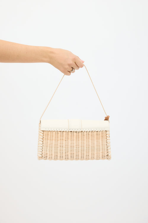 Jacquemus Beige 
White Le Bambino Osier Wicker Bag