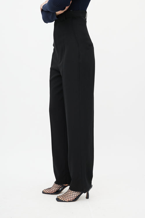 Jacquemus Black Wool High Waisted Trouser