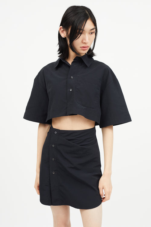 Jacquemus Black Cut Out Shirt Dress