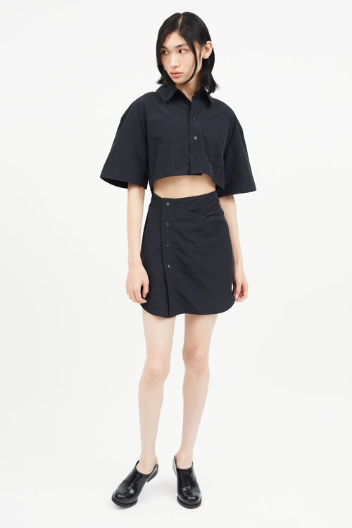 Jacquemus Black Cut Out Shirt Dress