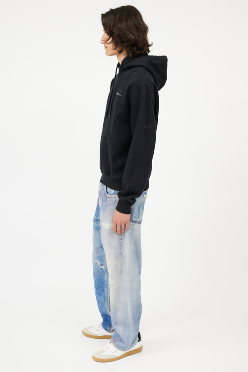 Jacquemus Black Embroidered Logo Hoodie