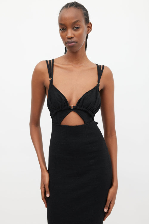 Jacquemus Black Knit La Robe Pila Cutout Dress