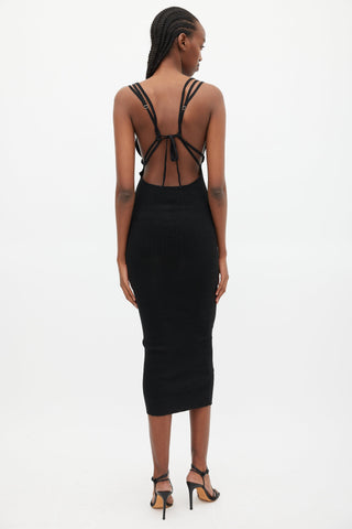 Jacquemus Black Knit La Robe Pila Cutout Dress