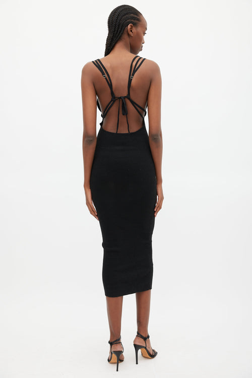 Jacquemus Black Knit La Robe Pila Cutout Dress