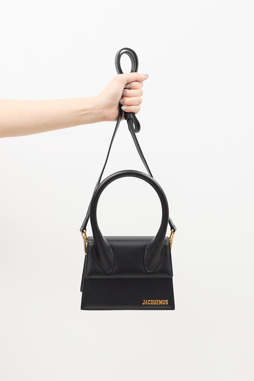 Jacquemus Black Leather Medium Le Chiquito Bag