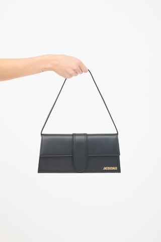 Jacquemus Black Leather Le Bambino Long Shoulder Bag