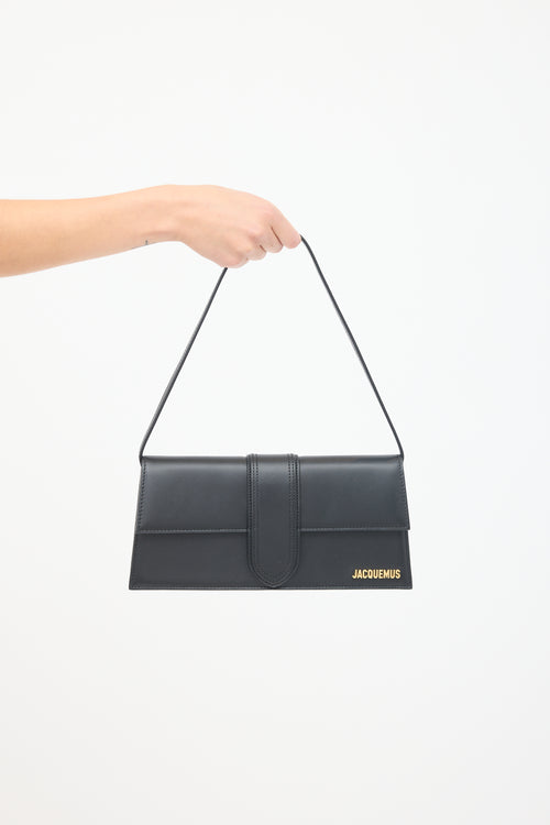 Jacquemus Black Leather Le Bambino Long Shoulder Bag