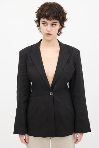 Jacquemus Black Hemp 
Wool Blend L
Amour Blazer