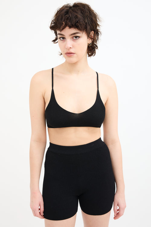 Jacquemus Black Ribbed Knit Co-Ord Set