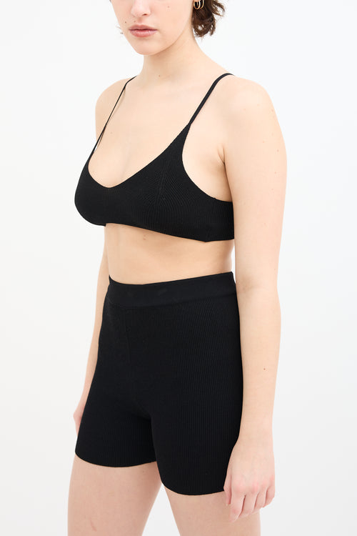 Jacquemus Black Ribbed Knit Co-Ord Set