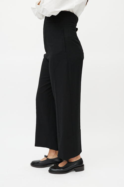 Jacquemus Black Wool Wide Leg Trousers