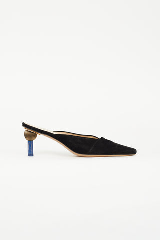 Jacquemus Black Suede Maceio 40 Sculptural Mule