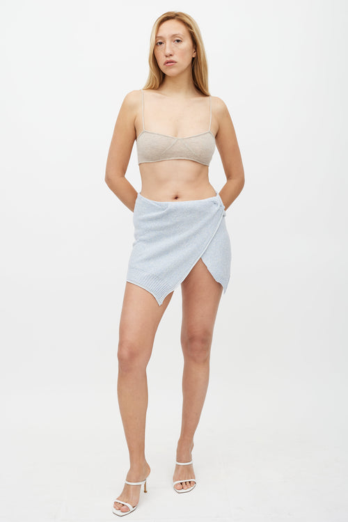 Jacquemus Blue La Jupe Bagnu Asymmetrical Skirt