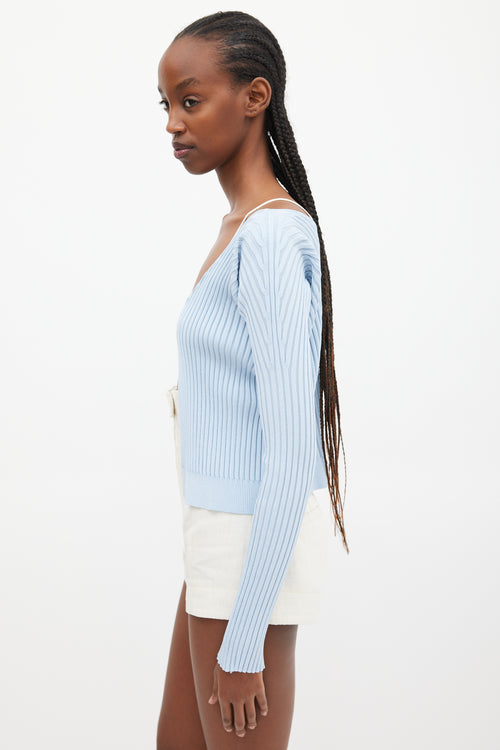 Jacquemus Blue La Maille Pralu Longue Cardigan