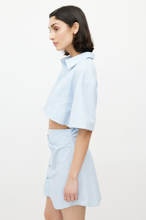 Jacquemus Blue La Montagne Cut Out Dress