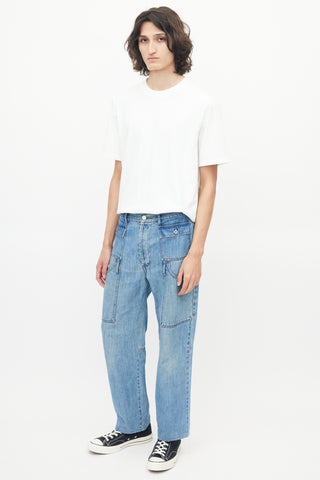 Jacquemus Blue Le Gadjo Cargo Denim Jeans