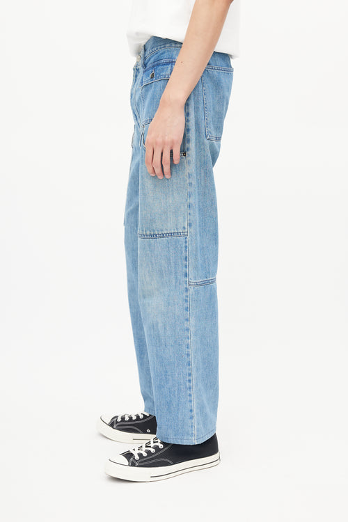 Jacquemus Blue Le Gadjo Cargo Denim Jeans